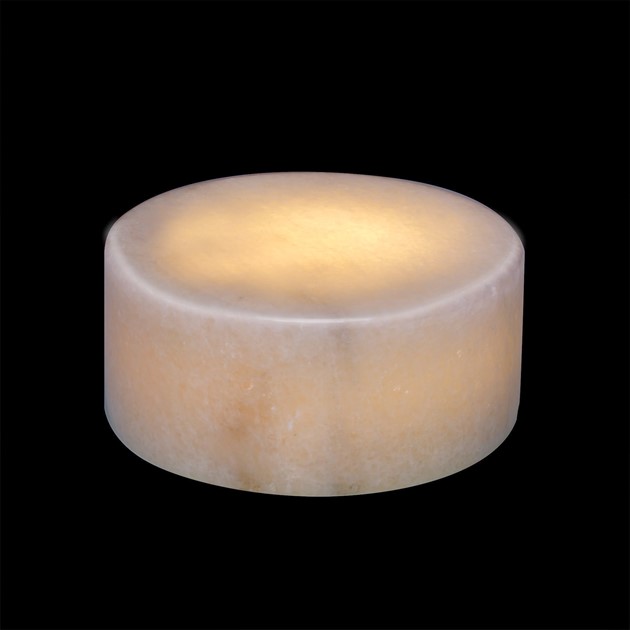 MARBLE S white polished äkta marmor bordsljus